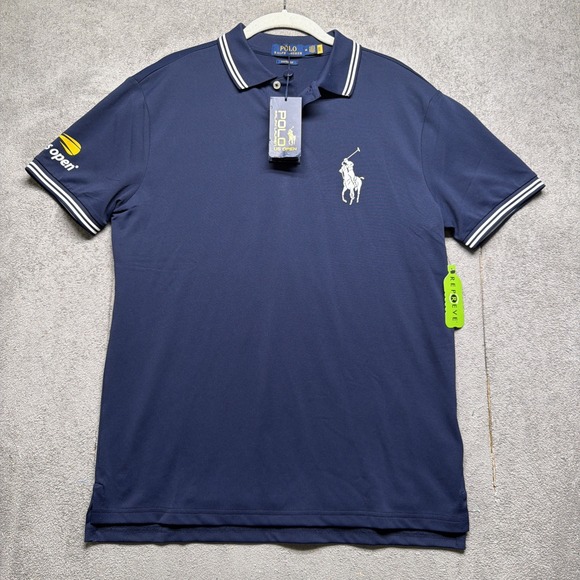 Polo Ralph Lauren US‎ Open Big Pony Polo Shirt Men's Navy Blue Size Medium